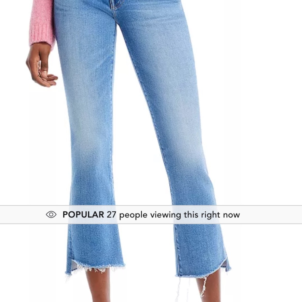 MOTHER denim The Insider Crop Step Fray in Hold My Hand